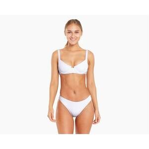NEW VITAMIN A demi bikini top in white ecotex